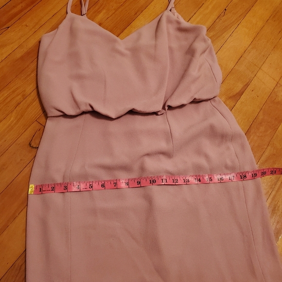 Dress The Population Gracelyn Blouson Jersey maxi dress.High split. Pink. Size L - Picture 15 of 16